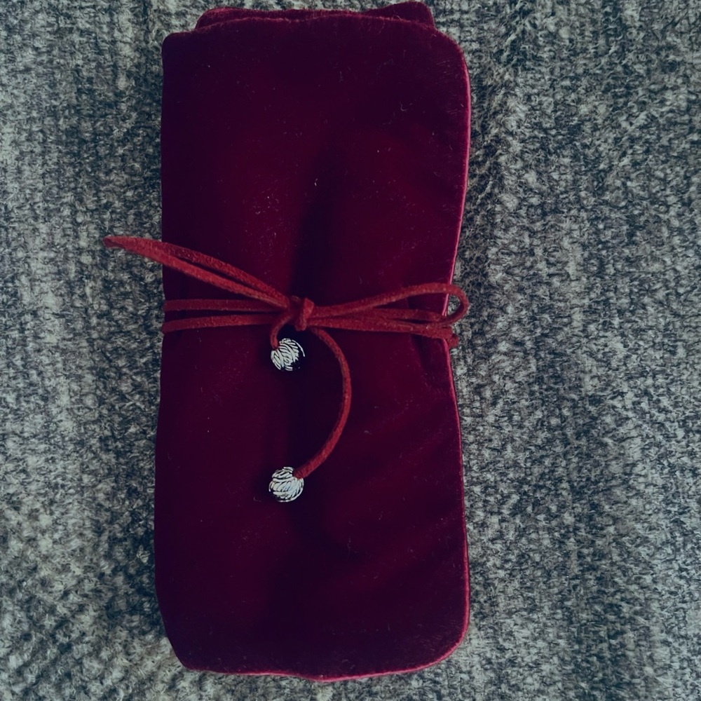 David Yurman Burgundy Velvet Jewelry Pouch
